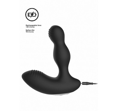 Remote Controlled E-Stim & Vibrating Prostate Massager - Black